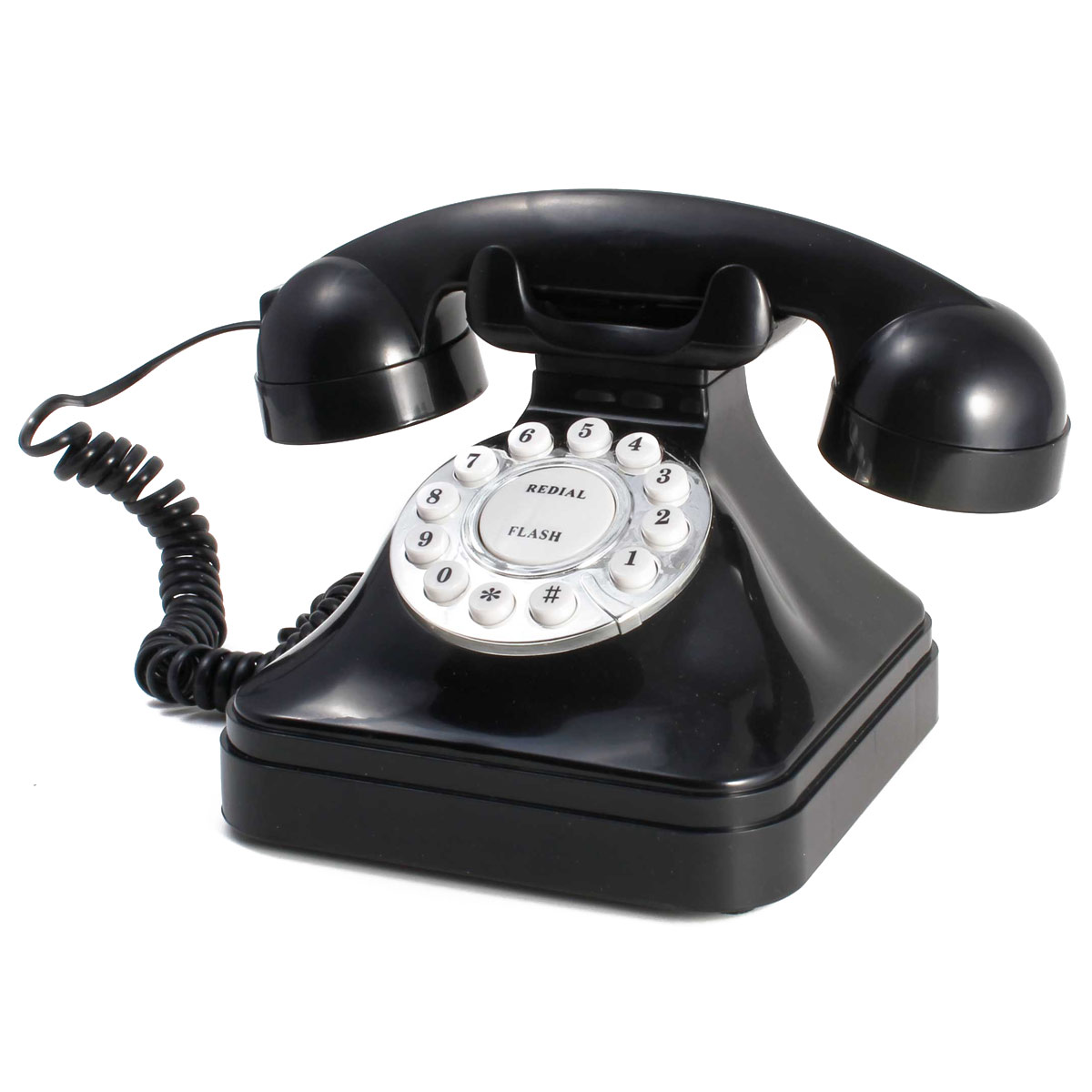 RETRO Festnetztelefon Nostalgie Analog-Telefon mit Wählscheibe in ...
