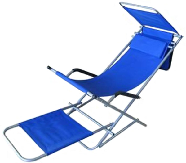 Bequemer Campingstuhl mit Sonnendach Liegestuhl Camping eBay