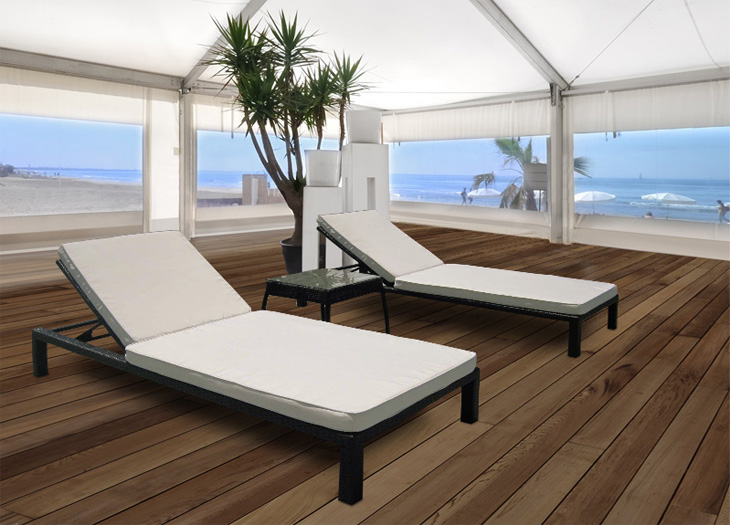 Doppel Sonnenliege Rattan sdatec.com