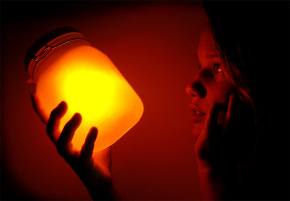 Lampe im Einmachglas