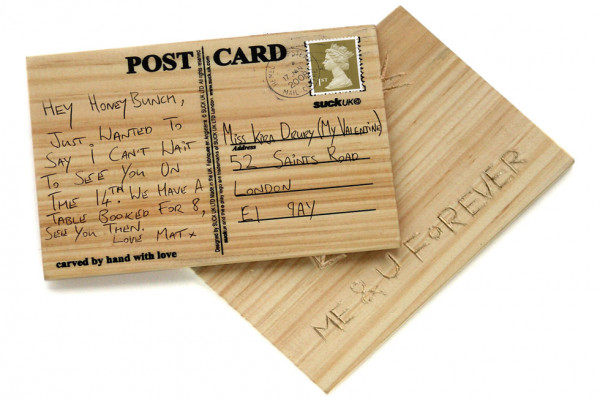Holz Postkarte