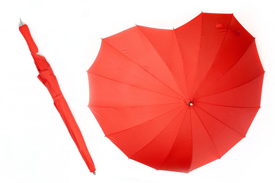 / herz regenschirm in rot günstig kaufen » 24h blitzversand