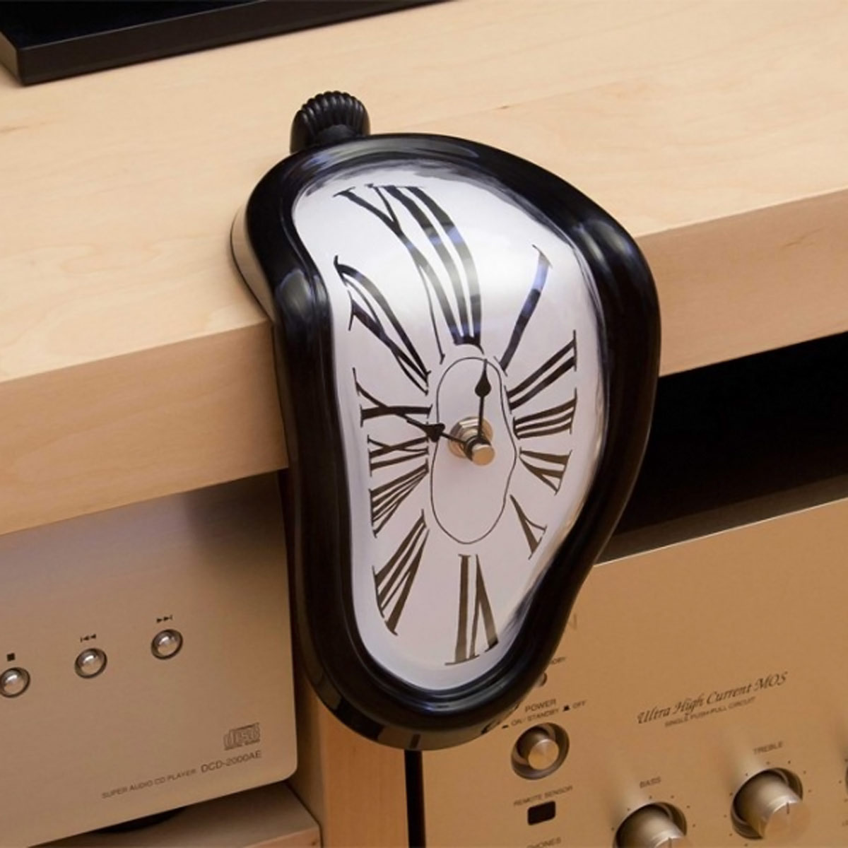 Salvador Dali Stil Schmelzende Uhr Zerfliessende Wanduhr Design Melting Clock
