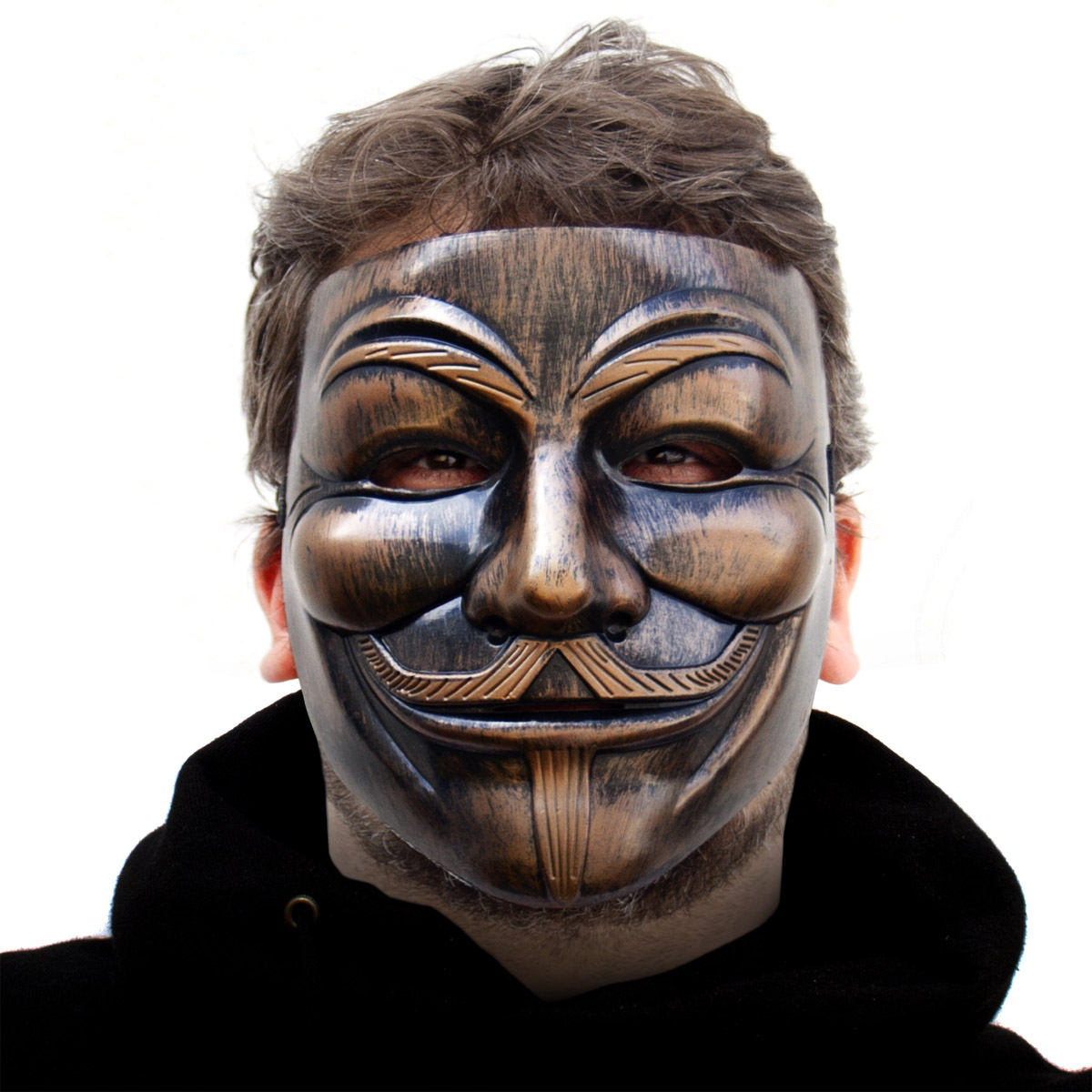 Masken Augenmasken Kleidung Accessoires Occupy Anonymous Mask Guy Fawkes Luxus Bronze Gold V Wie For Vendetta Maske