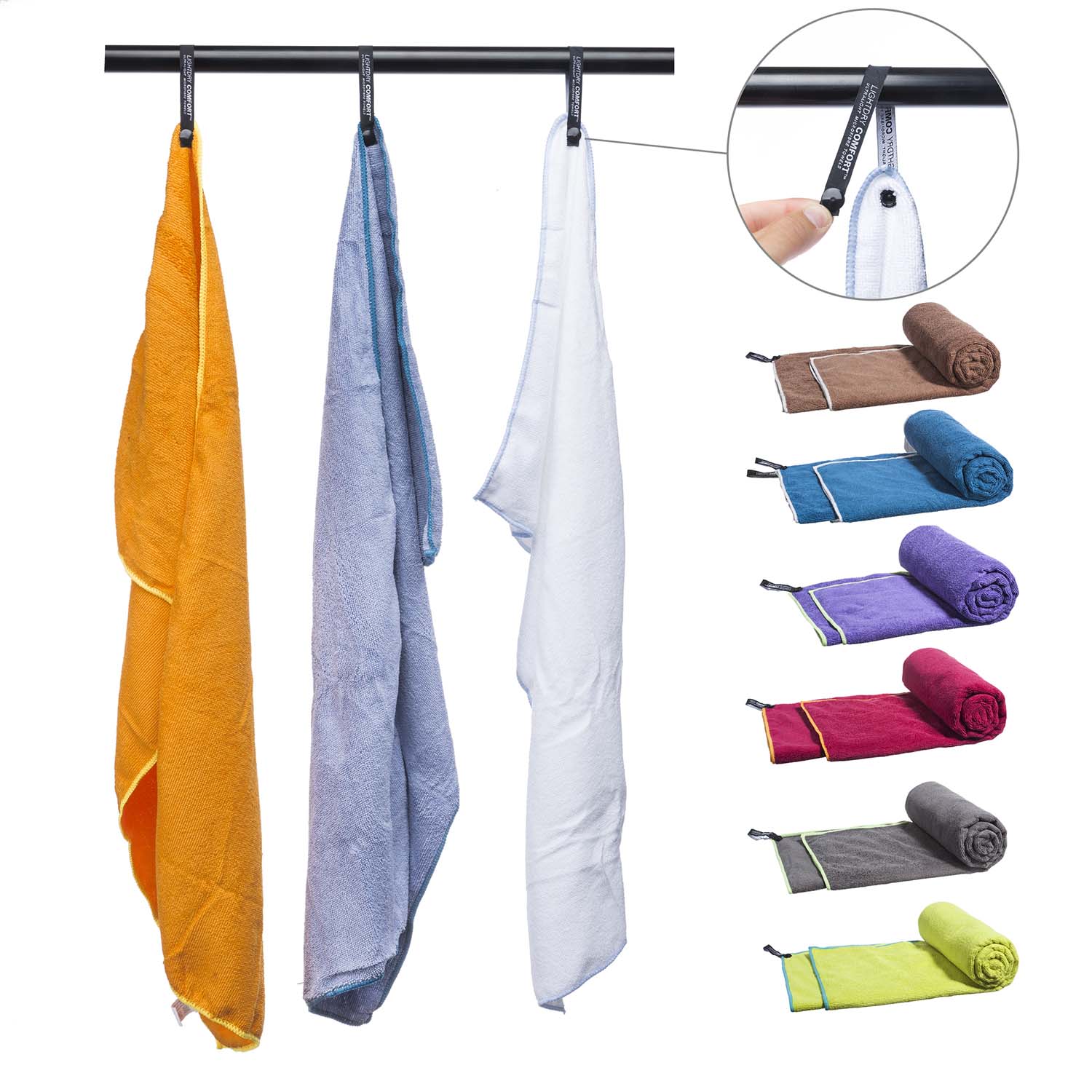 LightDRY Mikrofaser Frottee Handtuch Badetuch Strandtuch Trekking Reisehandtuch