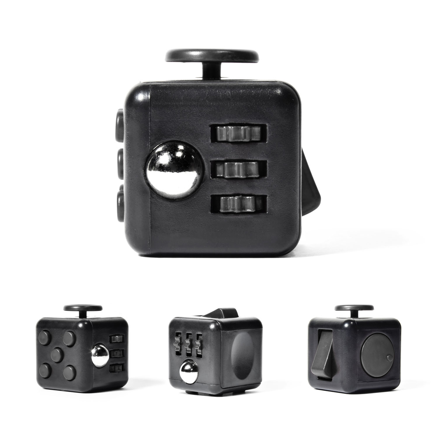 Fidget Cube Anti Stresswürfel Fidget Spinner Stress Würfel ADHS grau schwarz