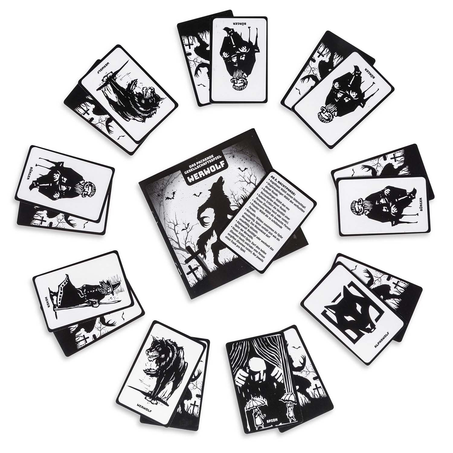 Werwölfe Kartenspiel Deluxe Partyspiel mit Erweiterung Das Werwolf Rollenspiel eBay