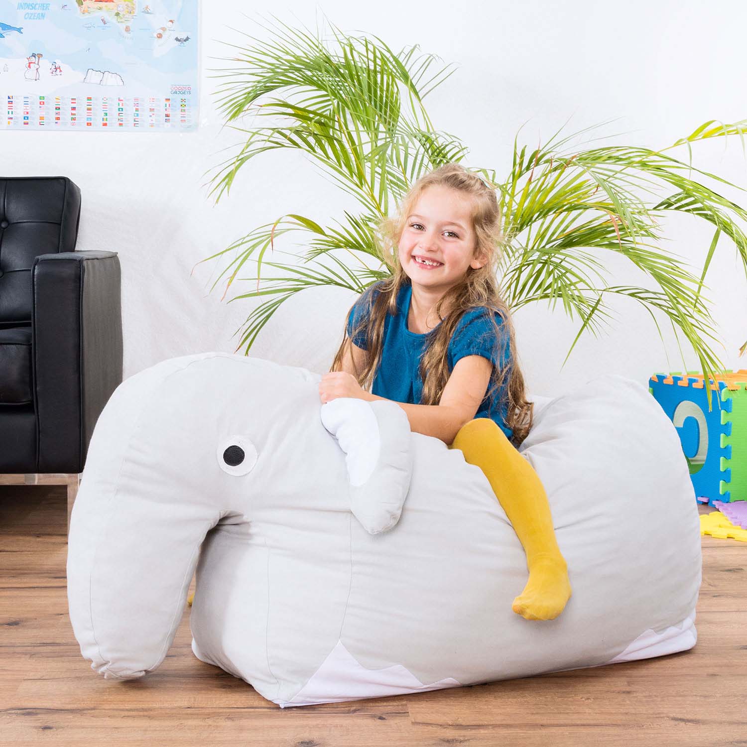 Kindersitzsack aus Baumwolle Kinder Sitzsack Tier Kindermöbel Wal Elefant  Drache | eBay