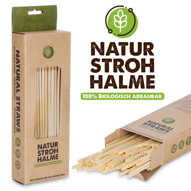 Natur Bio Strohhalme 100 Set