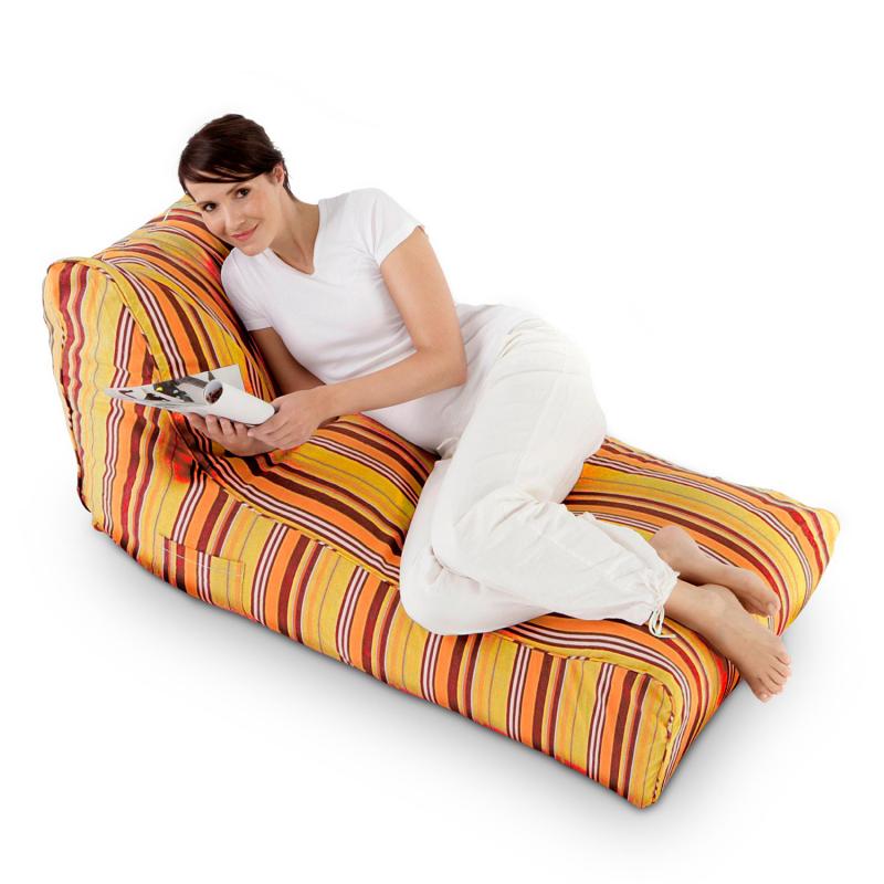 Sitzsack Lounge Daybed gestreift