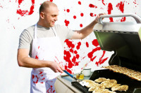 Grillschürze Blutbad Blut Küchenschürze Butchers Apron