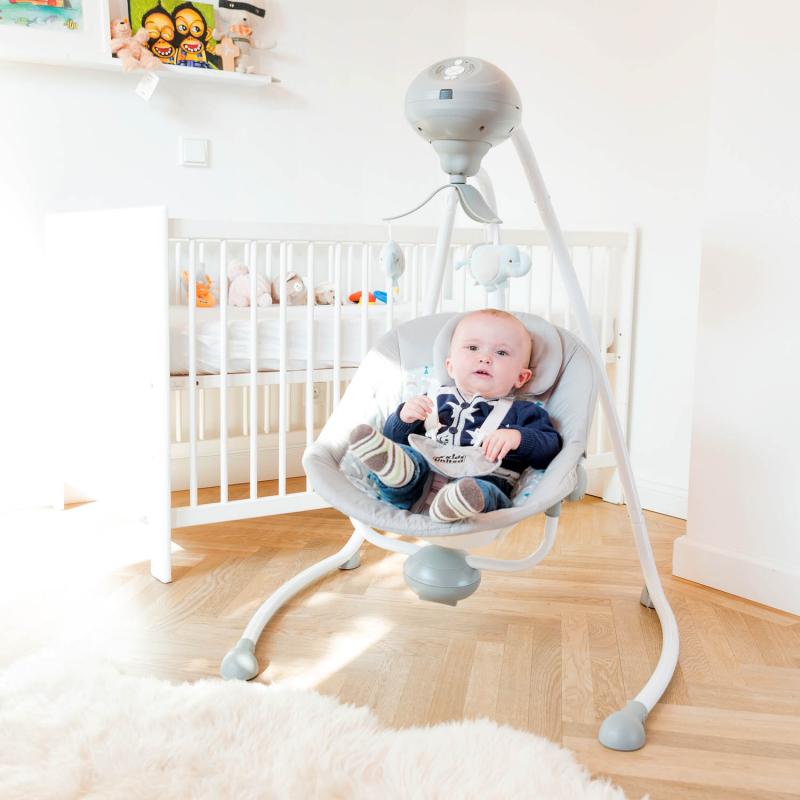 Babyschaukel elektrisch Automatik Babywiege Deluxe