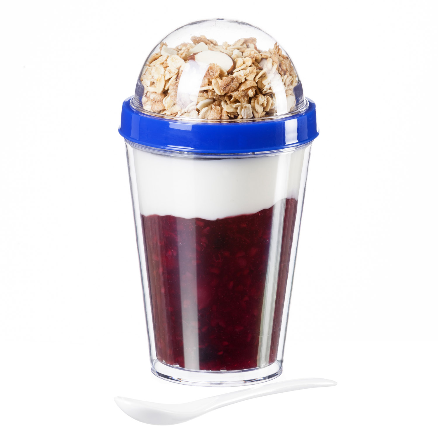 Müslibecher - Müsli-to-Go Becher mit Löffel - Geheimshop.de