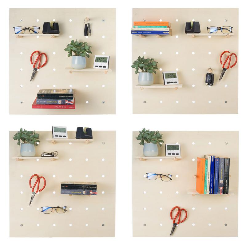 Wandregal aus Holz Pegboard kreatives Steckregal Odnungsystem