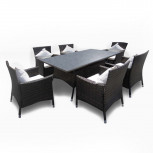 Rattan Essgarnitur - klappbare Rattan Essgruppe - Geheimshop.de