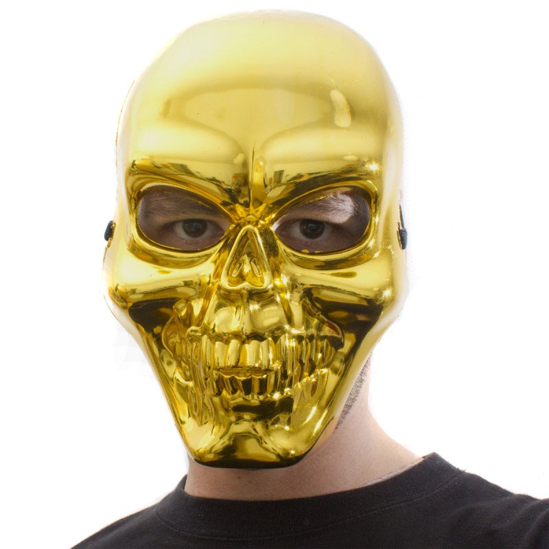 Skelettmaske Gold