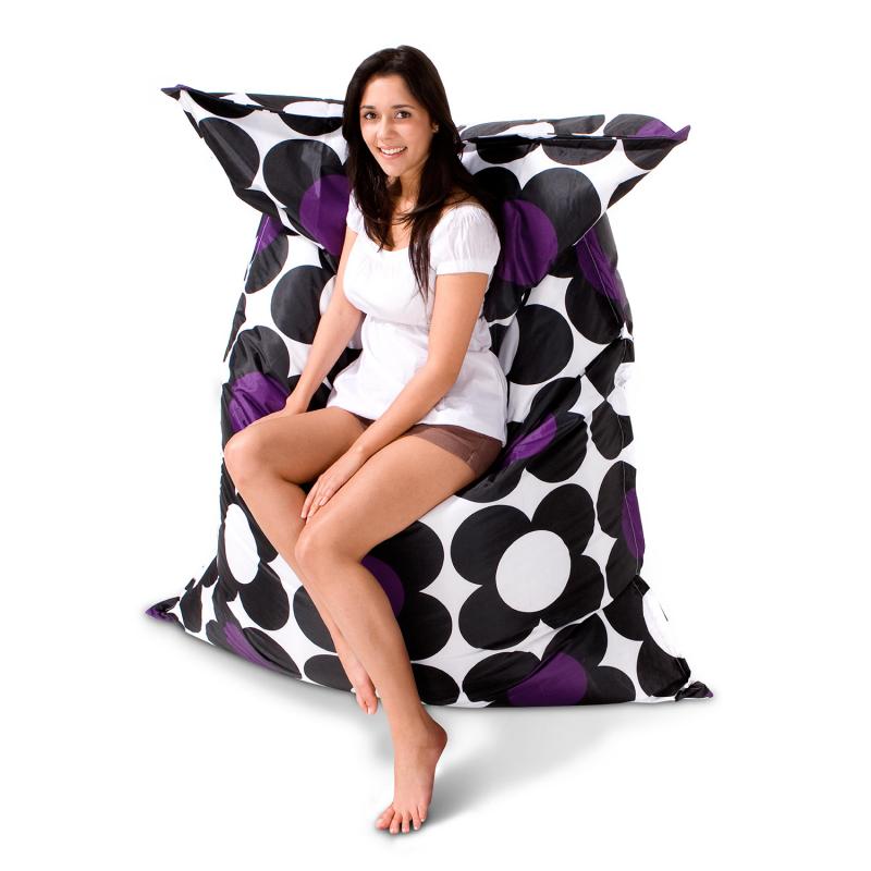 Sitzsack Nightflower schwarz violett