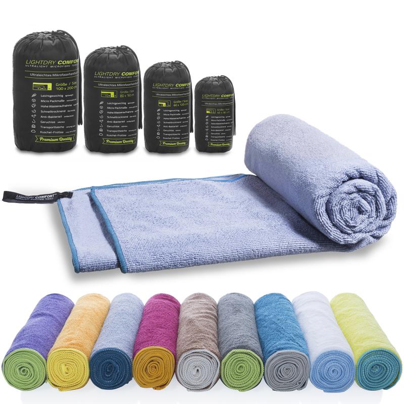 Outdoor Handtuch Hellgrau
