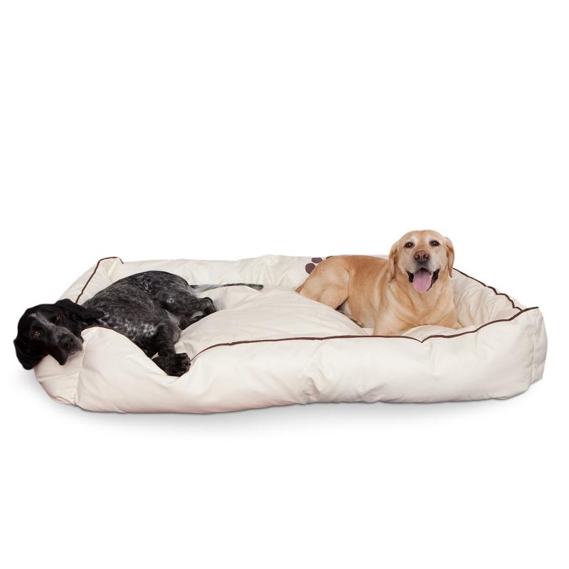 Smoothy Hundebett Leder Beige