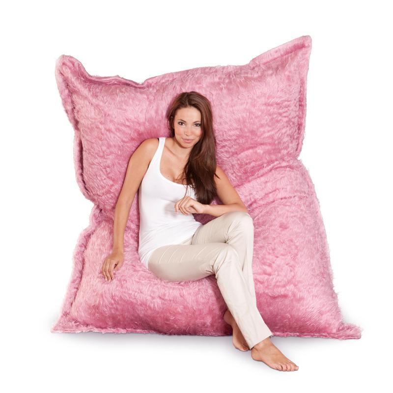 Flokati pink Sitzsack