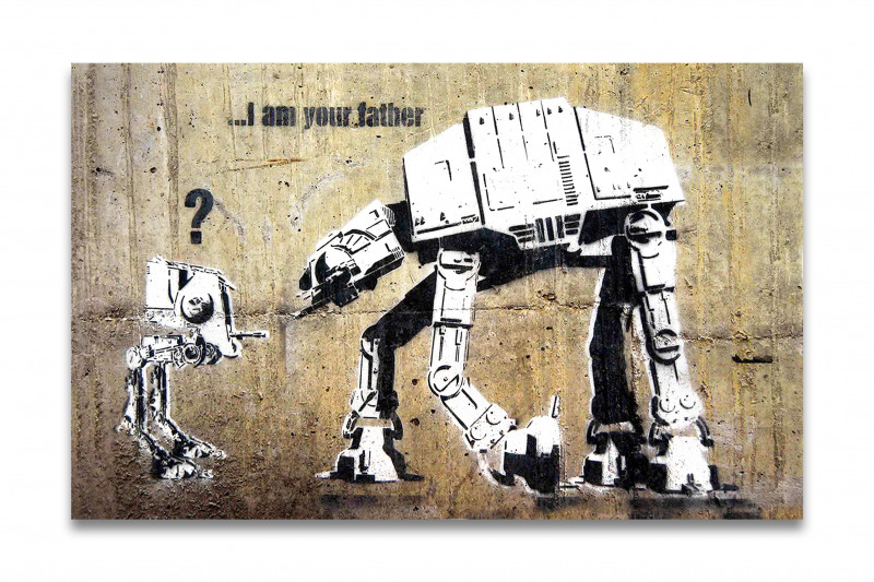 Banksy Kunstdruck Leinwand Mit Keilrahmen I Am Your Father