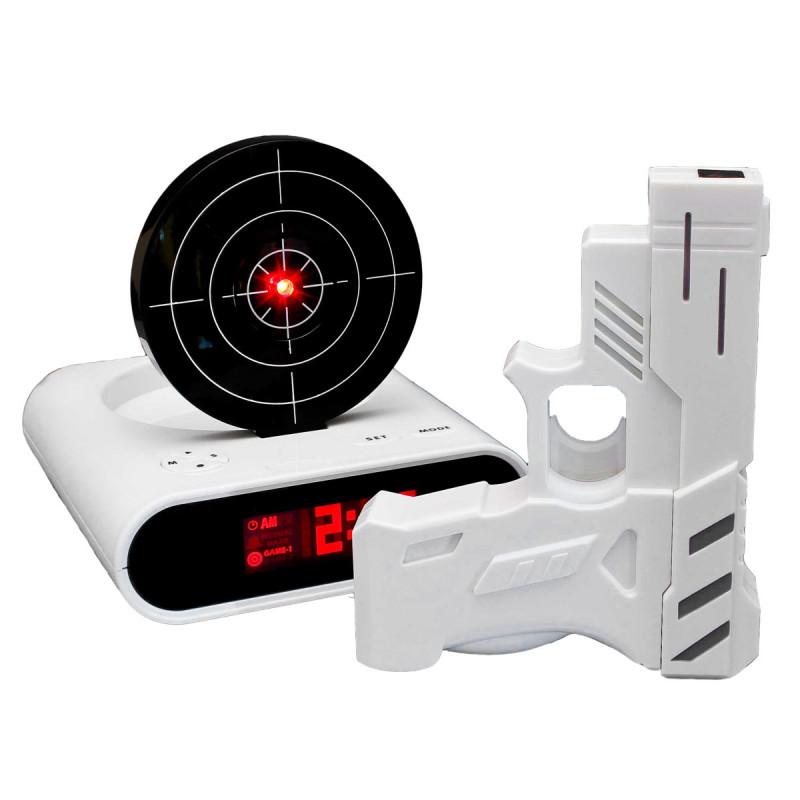 Gadget Wecker mit Infrarot Laser Pistole