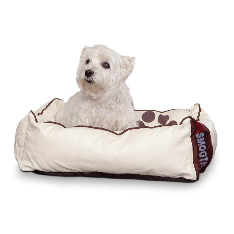 Smoothy Hundebett Leder Beige