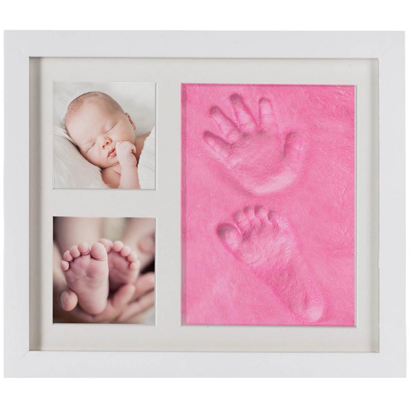 Baby Handabdruck Fussabdruck Bilderrahmen Set mit Fotos