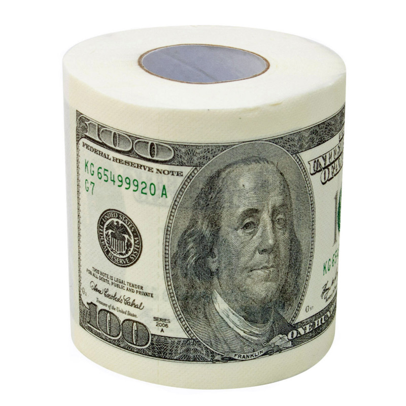 Toilettenpapier 100 Dollar Klopapier 