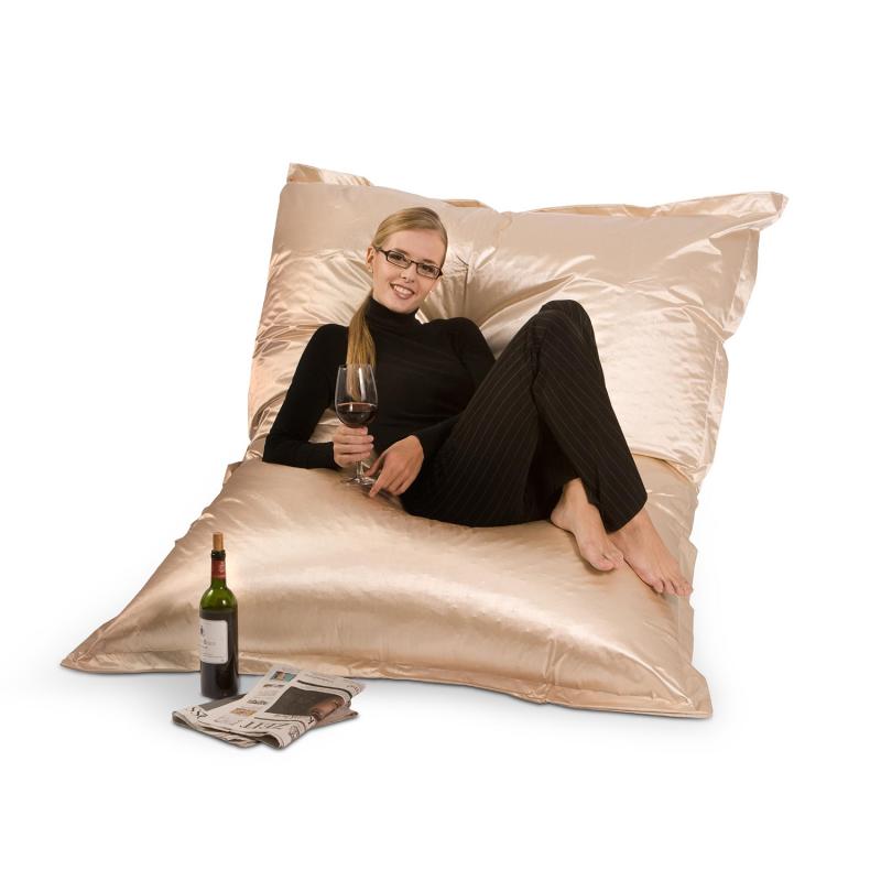 Sitzsack metallic weissgold