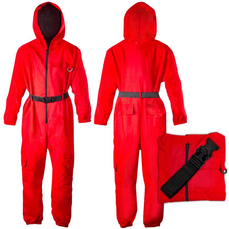 Korean Game Jumpsuit - Roter Overall Anzug Ganzkörperanzug