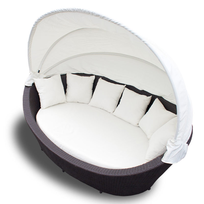 Sonnenliege Sonneninsel Lounge aus Polyrattan