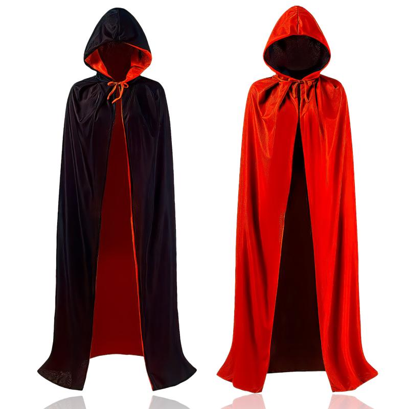 Vampir Umhang für Kinder - Halloween Dracula Mantel Kostüm Kaputzenumhang