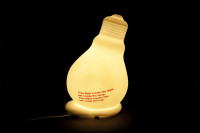 Glühbirnen Tischlampe aus Keramik Retro Design Lampe
