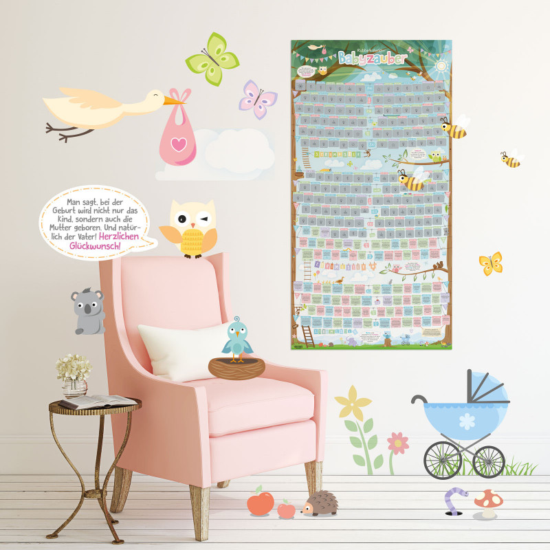 Babykalender - Rubbel Schwangerschaftskalender - Geheimshop.de
